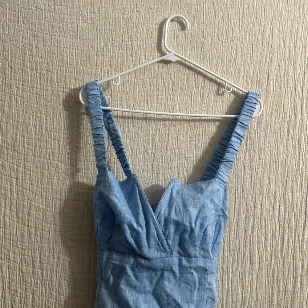 NWT Anthropologie Linen Utility Corset Crop Top SZ M